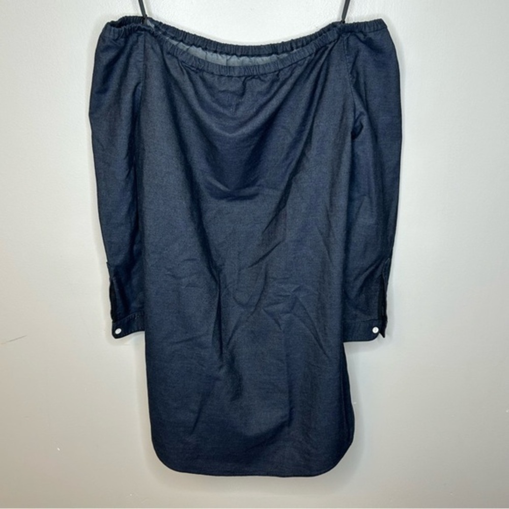 Rag & Bone Blue Chambray Off the Shoulder Mini Dress Size M - Picture 3 of 8